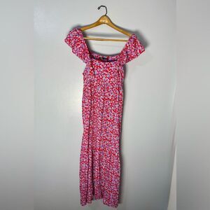 Zara Floral Ruffle Sleeve Maxi Dress | S